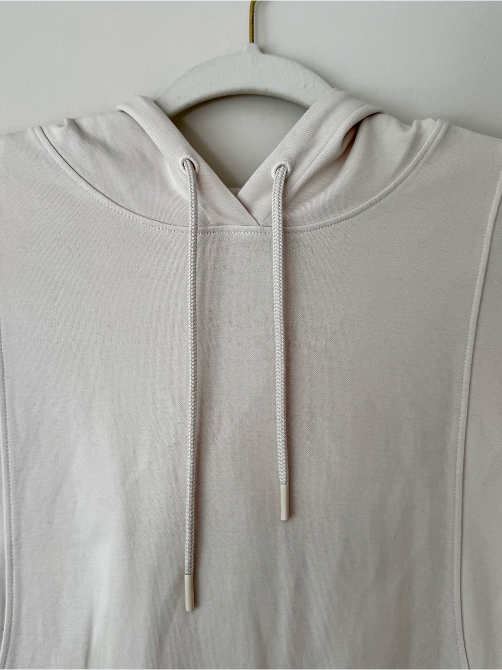 Athleta Sundown Hooded Sweatshirt Tank, Beige / Cream – Size Small - Picture 3 of 8